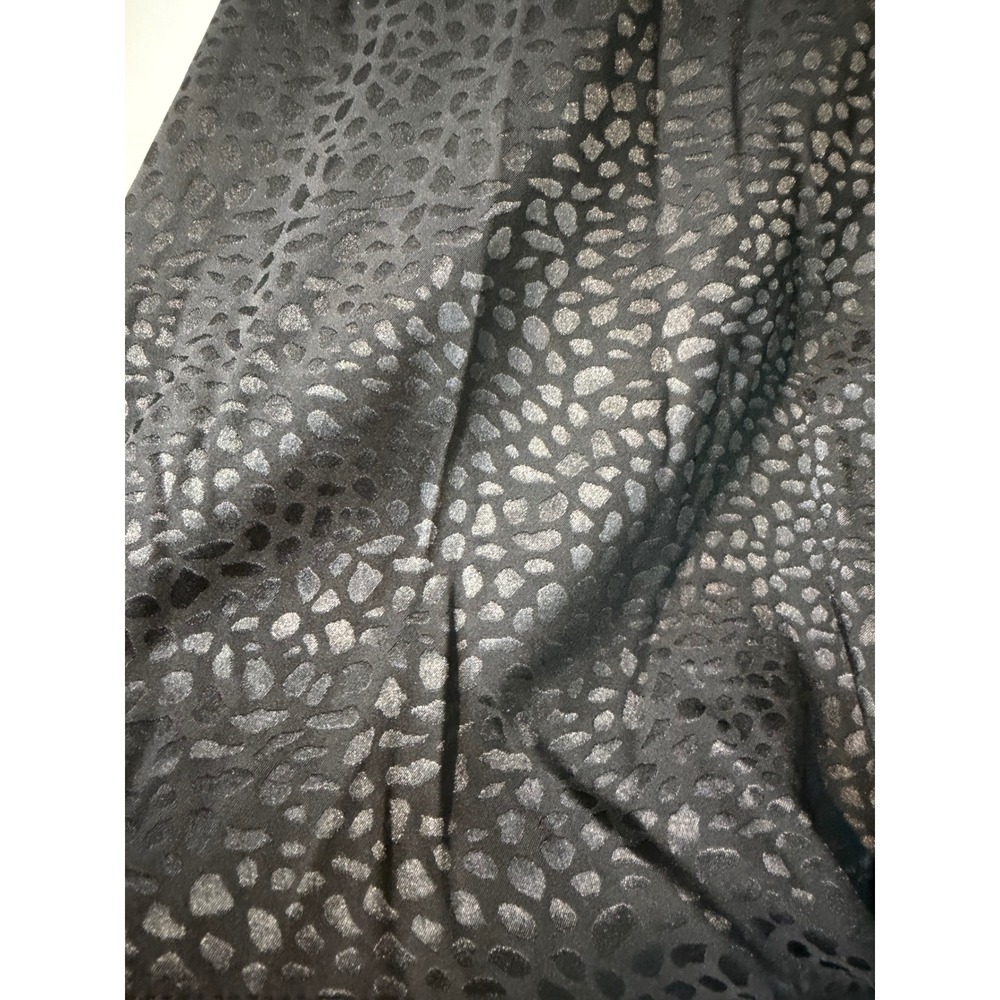 Chico's Black Jacquard Animal Leopard Print Tie Front Blouse Top Size 3 XL - Picture 14 of 14